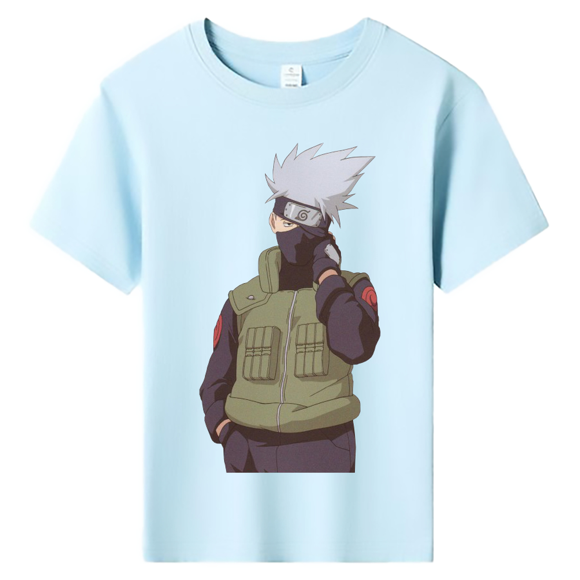 （画像用） NARUTO -ナルト- はたけ カカシ Hatake Kakashi 綿100％キッズTシャツ（フロントプリント）